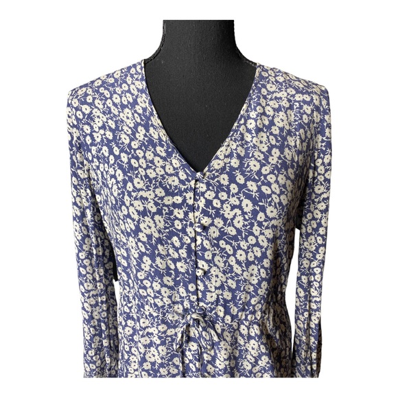 Rails Floral Jade Front Button Ruffle Dress Size Small - Picture 2 of 8